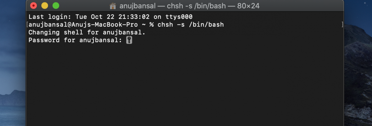 How to change the default shell to Bash on MacOS Catalina - Confobit